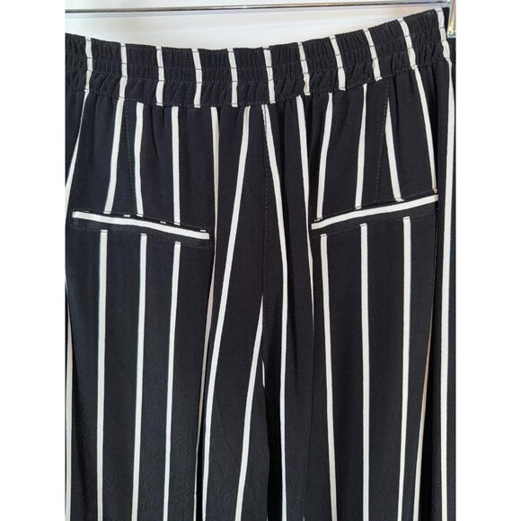 Jane & John Office Siren Corpcore 16 Black/White Pin Stripe Wide Leg  Pants - Picture 10 of 11